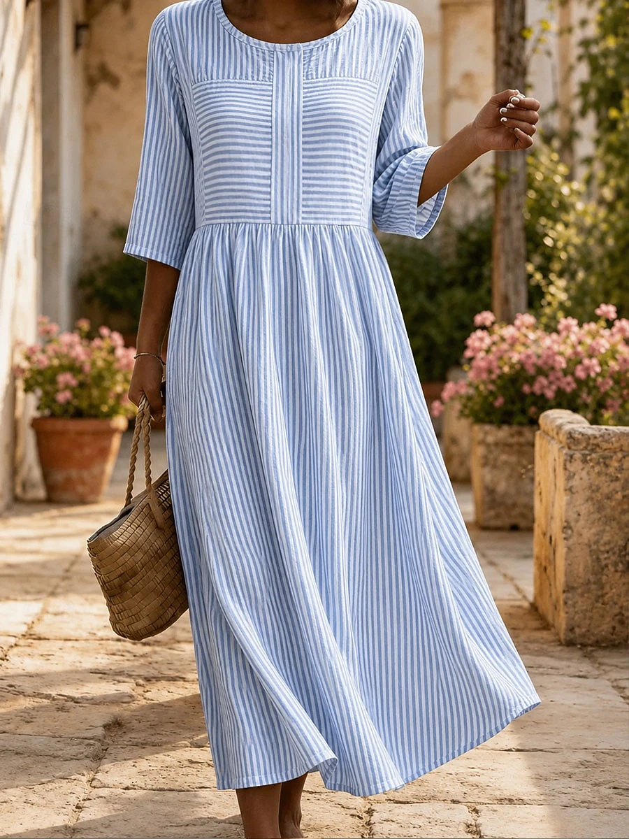 Women's Striped Print Dress