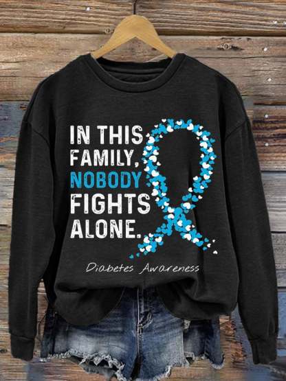 Women's Diabetes Casual Long Sleeve Sweatshirt