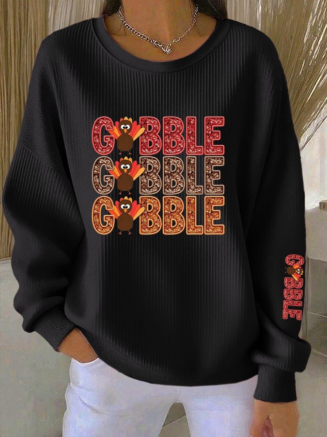Women's Gobble Turkey Casual Sweatshirt