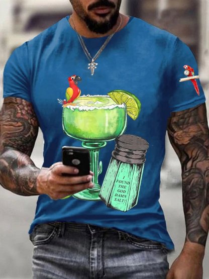 Men's Retro I‘m Retired Resort Hawaiian Print T-Shirt