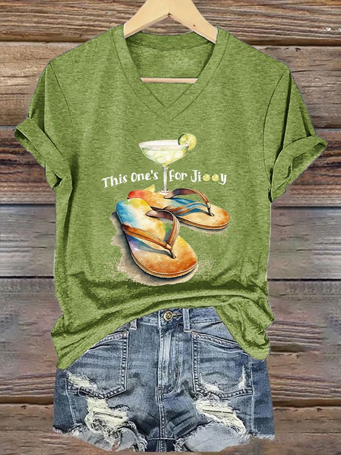 Women's Retro This One'S For Jimmy Print T-Shirt