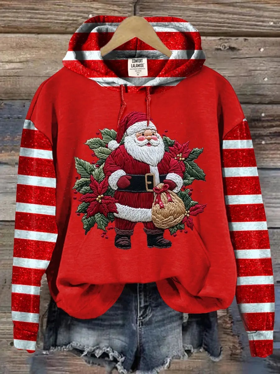 Women's Christmas Santa Claus Art Print Casual Dress