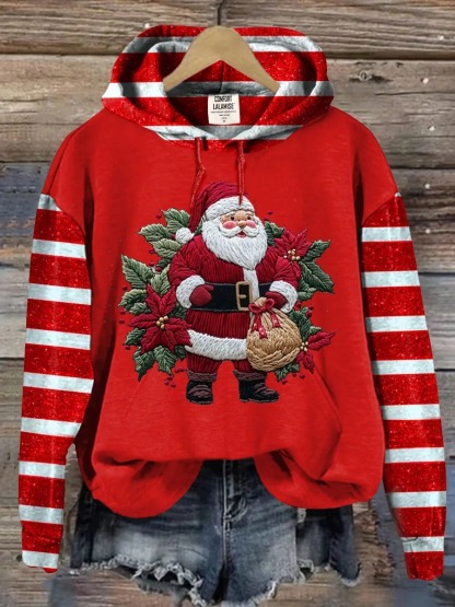 Women's Christmas Santa Claus Art Print Casual Dress