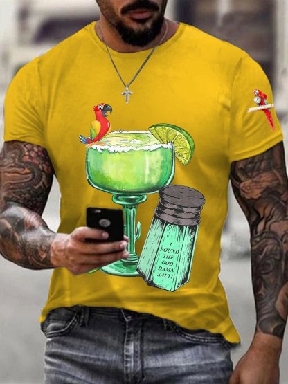 Men's Retro I‘m Retired Resort Hawaiian Print T-Shirt