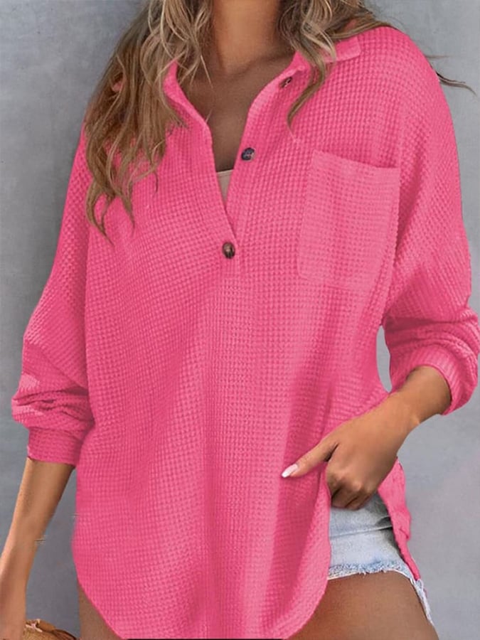 Women's Waffle Long Sleeve Shirt
