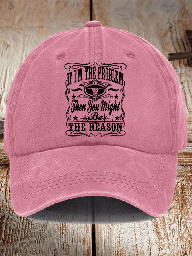 Unisex Distressed Washed Cotton Country Music Morgan Print Hat