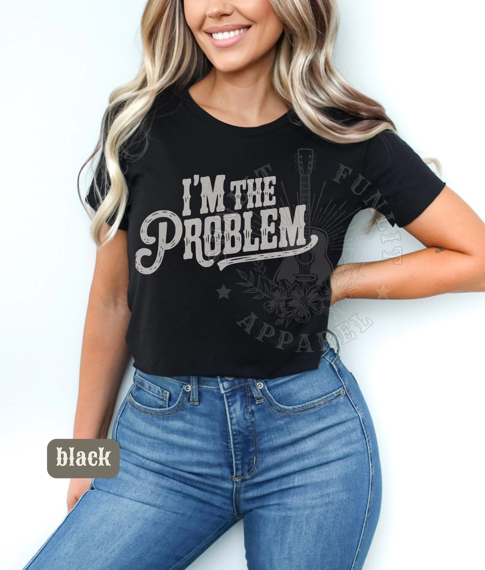 Women's I'm The Problem Wallen Cropped Tee, Country Crop Top