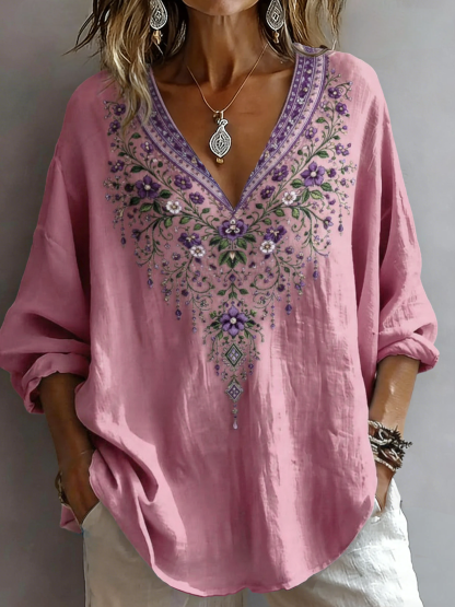 Women's Retro Casual Early Spring Shirt