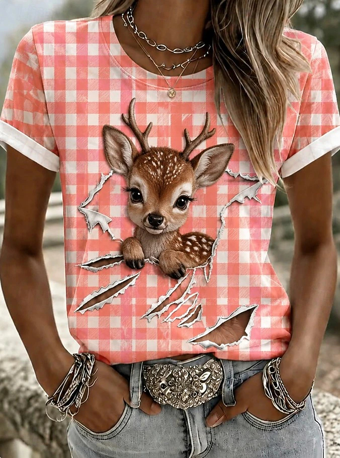 Women’s Casual Henley Collar Short-sleeve Shirt