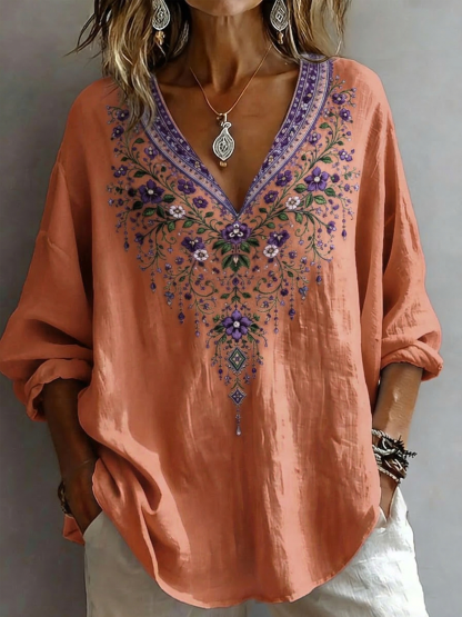 Women's Retro Casual Early Spring Shirt