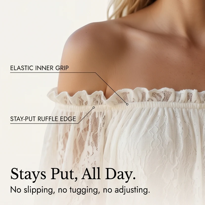 Women's Off-the-Shoulder Lace Blouse