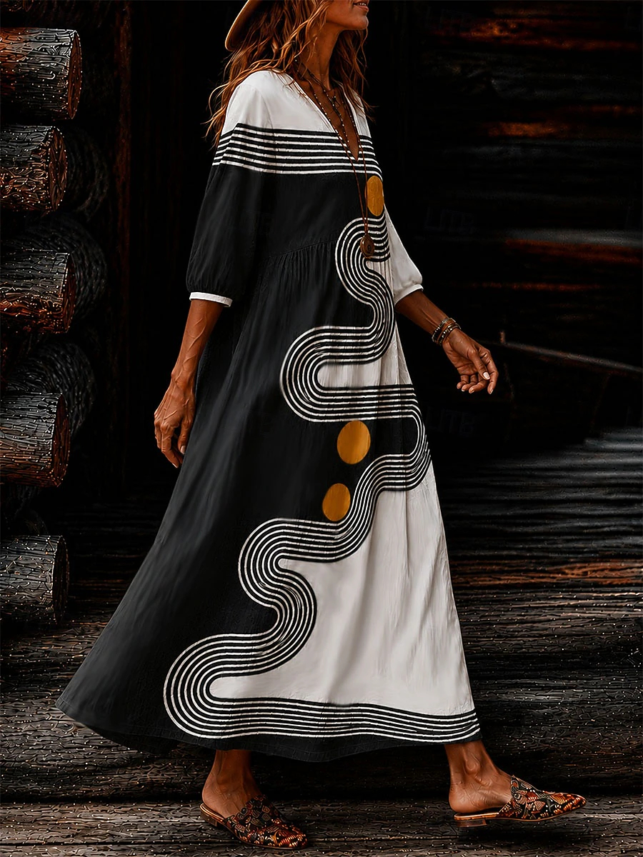 Women's Vacation Party Casual Lantern Sleeve Daily Beach Dress