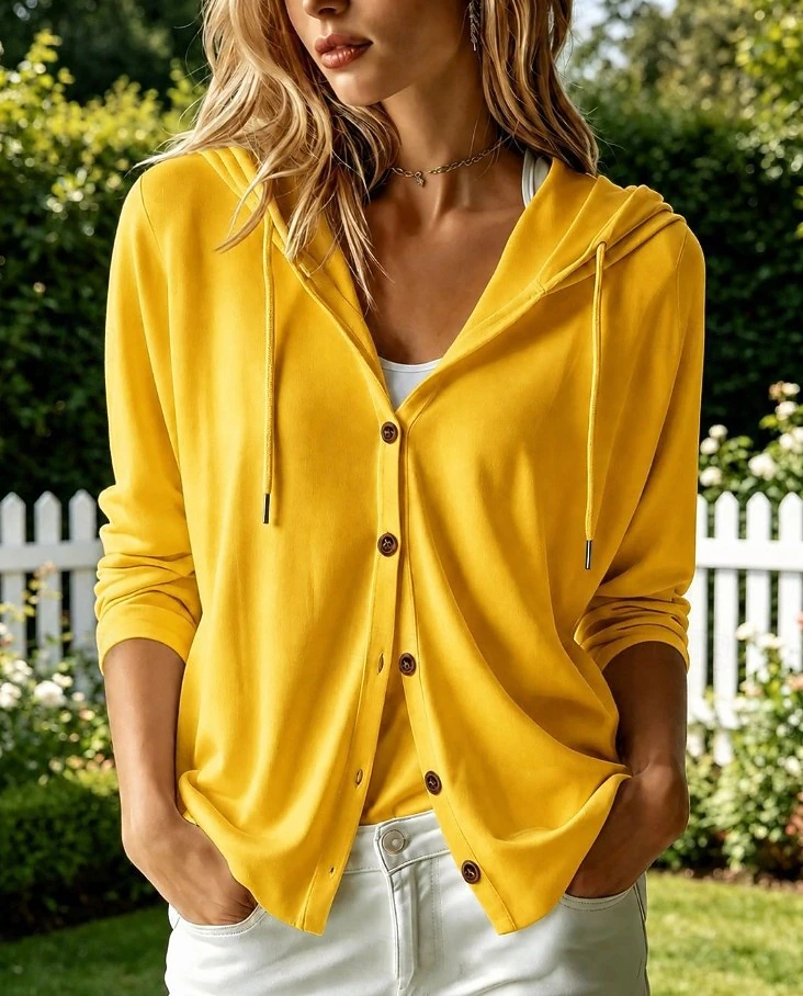 Women's Hoodies Elegant Sportswear Casual Street Dailywear Modern Long Sleeve Hooded Long Tops