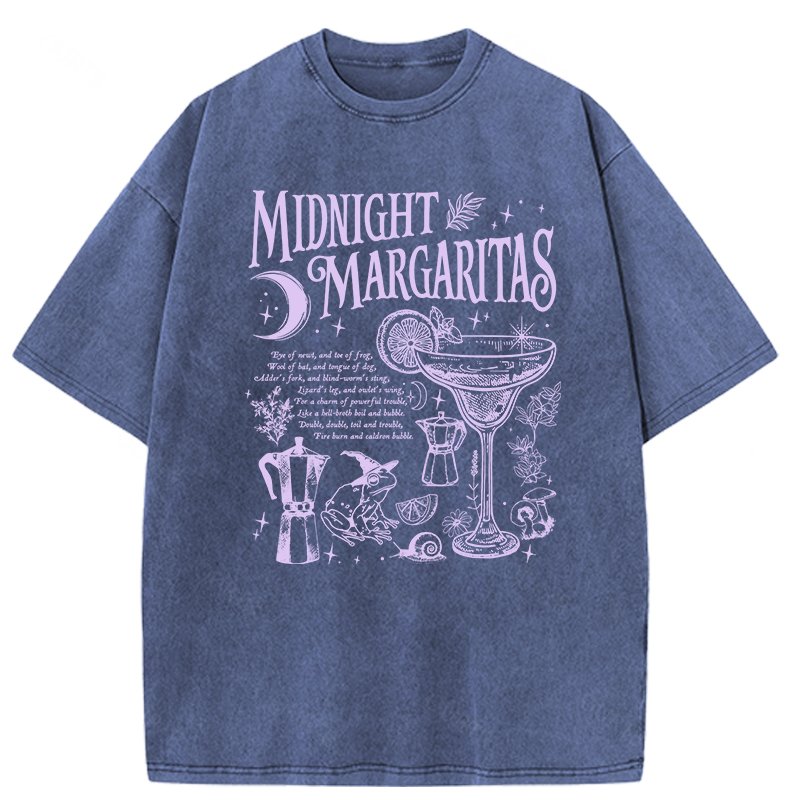 Midnight Margaritas Vintage Washed Cotton T-Shirt