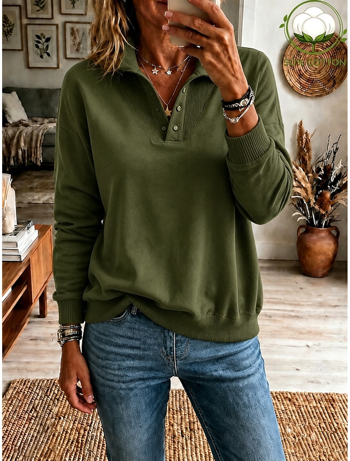 Women's Casual Jacket Denim Jacket Lightweight Color Block Casual Solid Color Casual Daily Street Long Notch Lapel Long Sleeve Outerwear