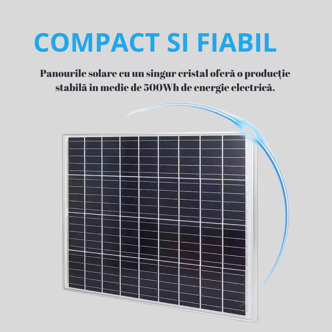 Panou solar 80W cu acumulatori inclusi de 40Ah. pentru camere de supraveghere. iesire 12V