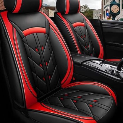 URINOVET GM 2017, 2018 Husă scaun auto 5 scaune față și spate Husă scaun piele impermeabilă și rezistentă la uzură (set complet de cafea cu perne)