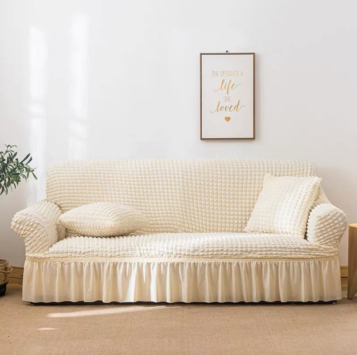 2023 Stretch Sofa Abdeckung all-inclusive Universal-Modelle, Blase Garn Sofa Abdeckung, Anti-Katzen-Kratzer vier Jahreszeiten universal