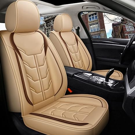 URINOVET GM 2017, 2018 Husă scaun auto 5 scaune față și spate Husă scaun piele impermeabilă și rezistentă la uzură (set complet de cafea cu perne)