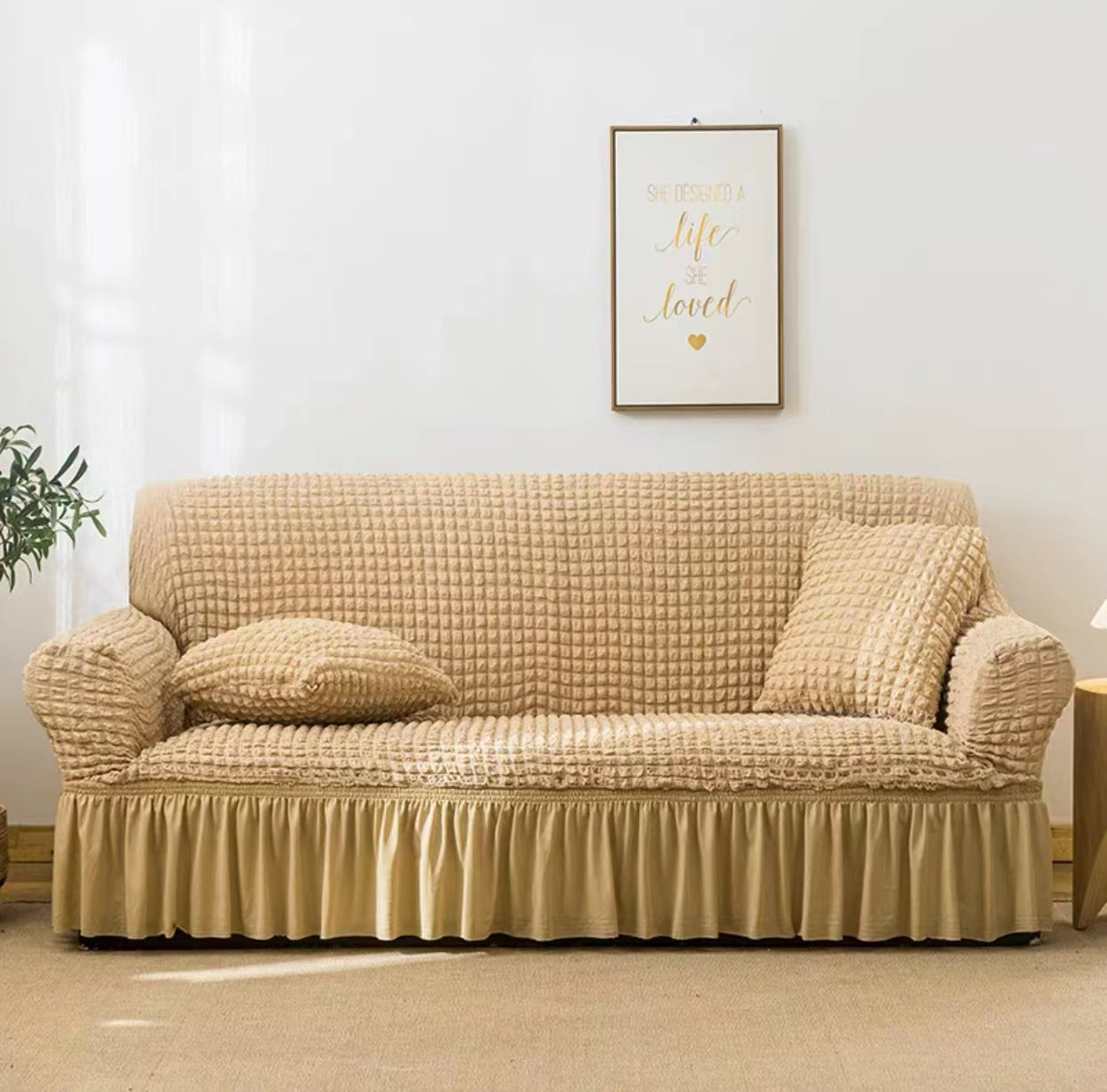 2023 Stretch Sofa Abdeckung all-inclusive Universal-Modelle, Blase Garn Sofa Abdeckung, Anti-Katzen-Kratzer vier Jahreszeiten universal