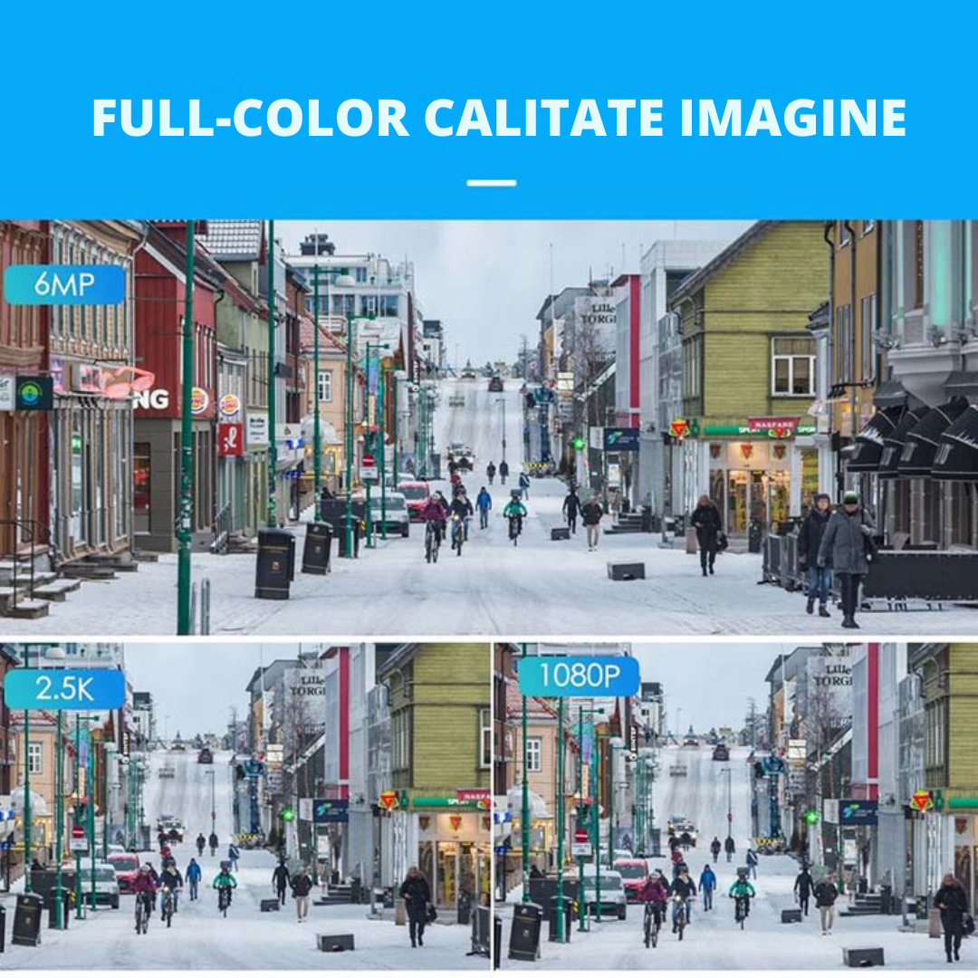 Camera de supraveghere WIFI 4K. 100X. 2 lentile. Control din aplicatie. Detectie umana. Rezistenta la apa IP66
