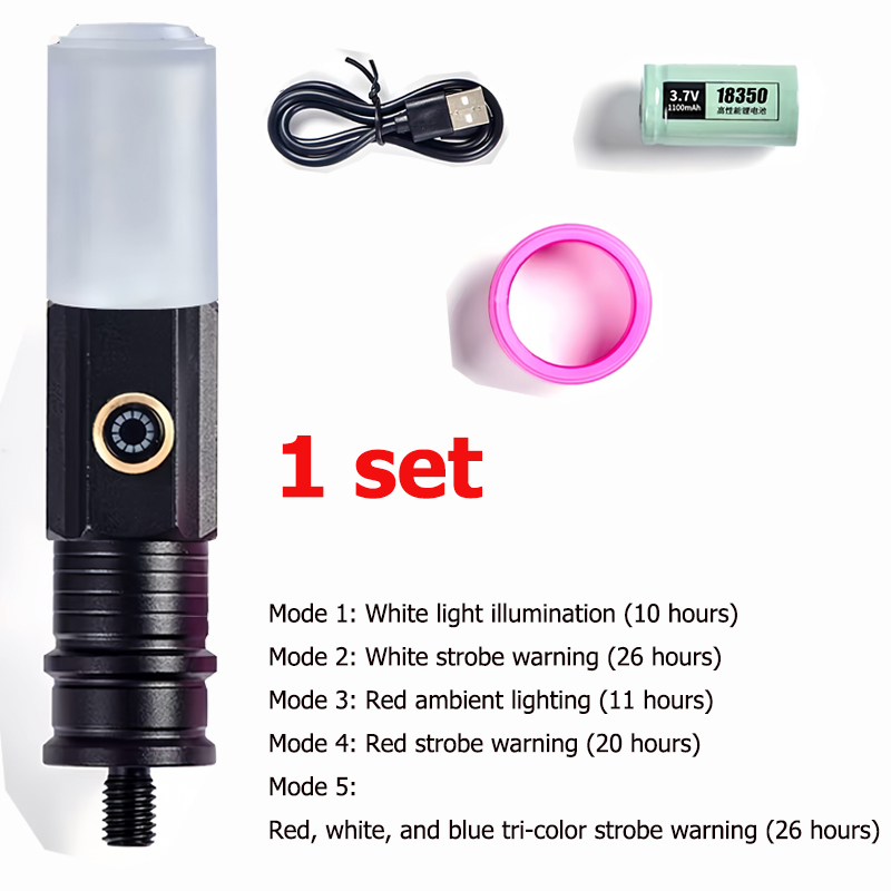 Telescopic Vehicle-mounted Flagpole Warning Light