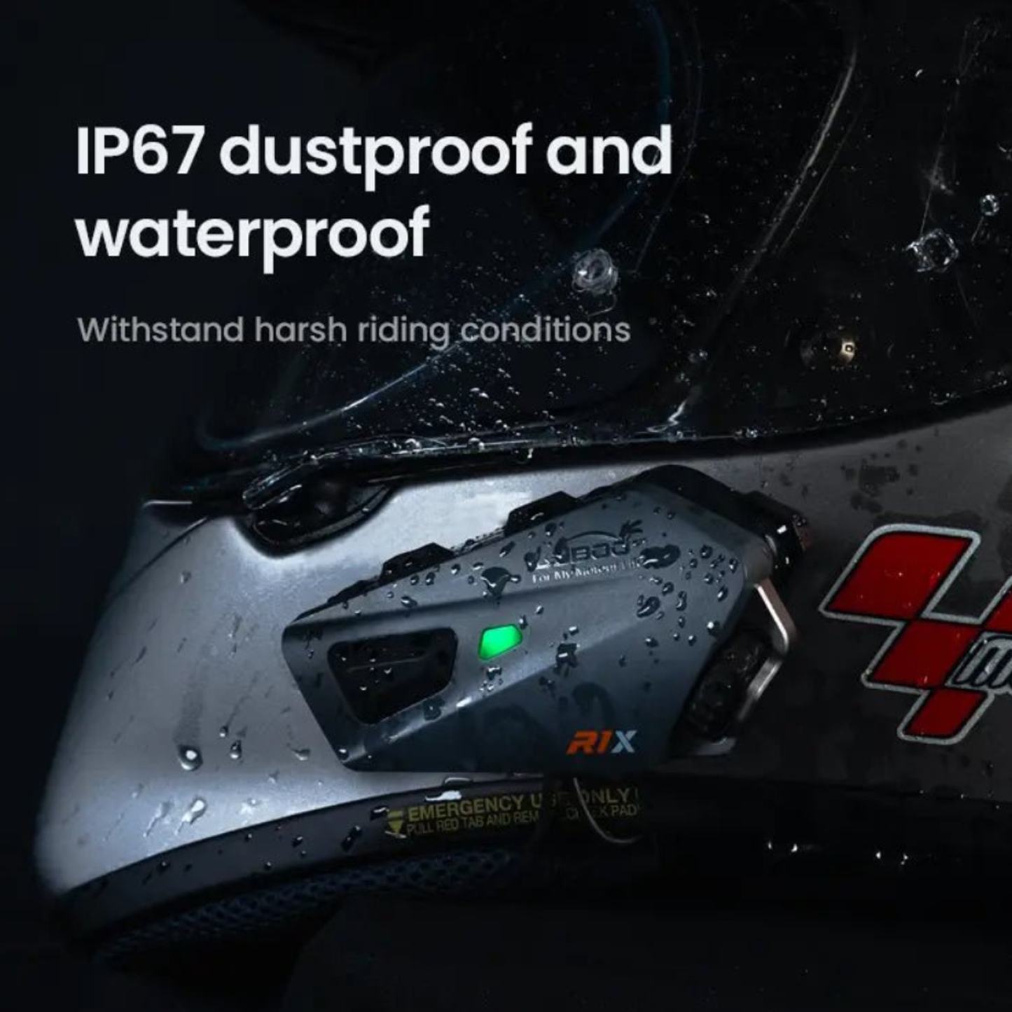 R1X Motorcycle Helmet Headset