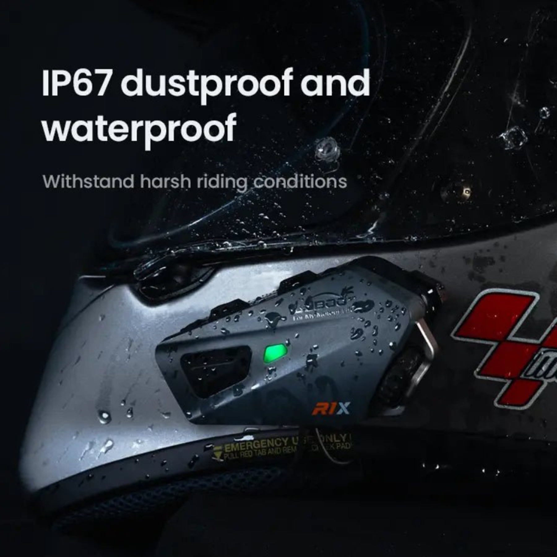 R1X Motorcycle Helmet Headset