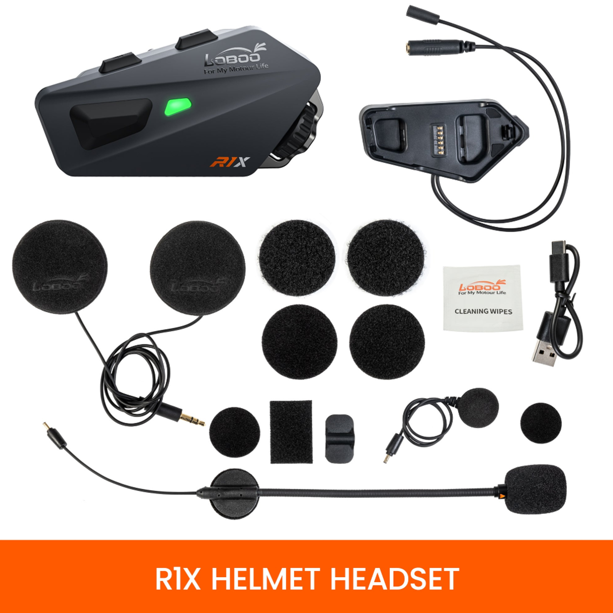 R1X Motorcycle Helmet Headset
