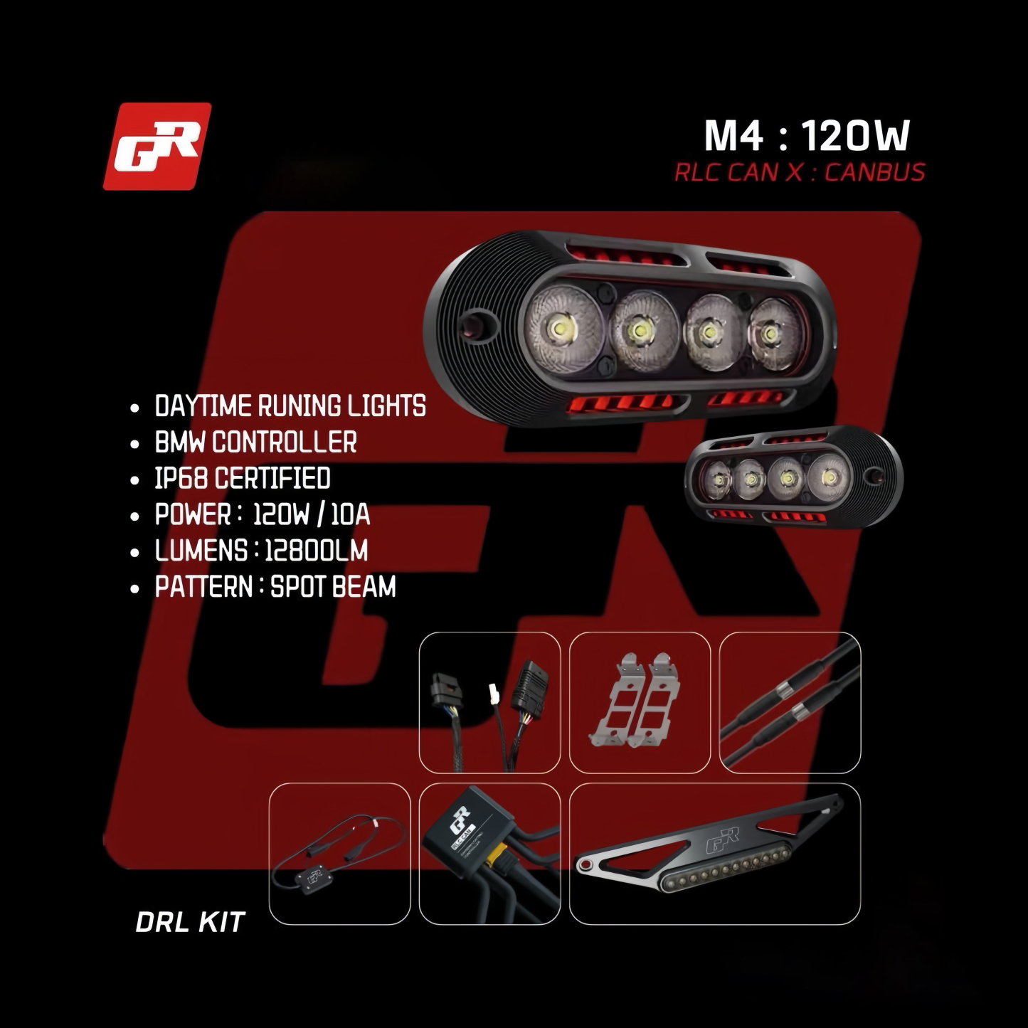 BMW R1300GS ADV GR M4 Fog Light Kit