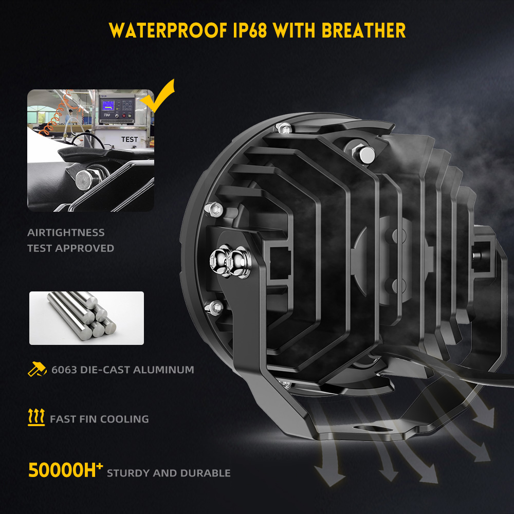 High&Low Beam Motorcycle Spotlight D040-9-C