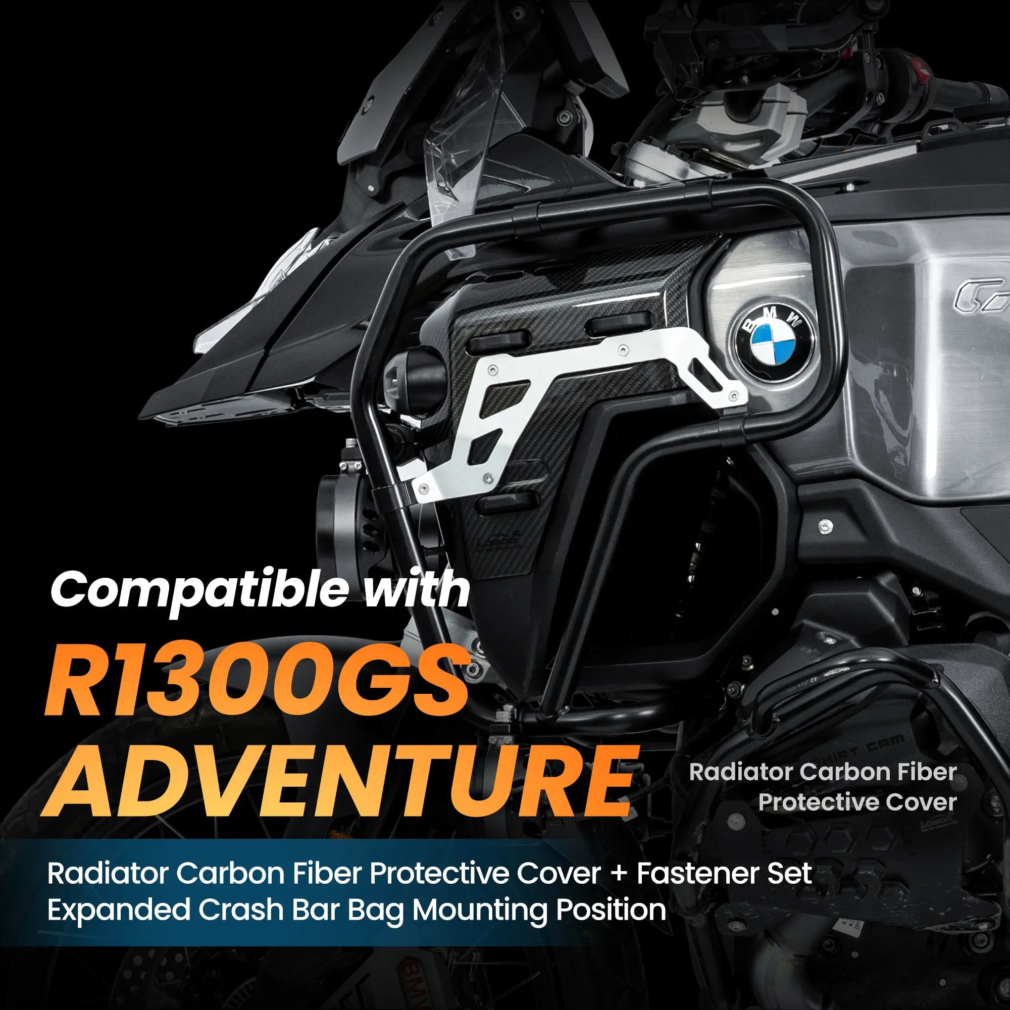 Carbon Fiber Radiator Protection for BMW R1300GS ADV