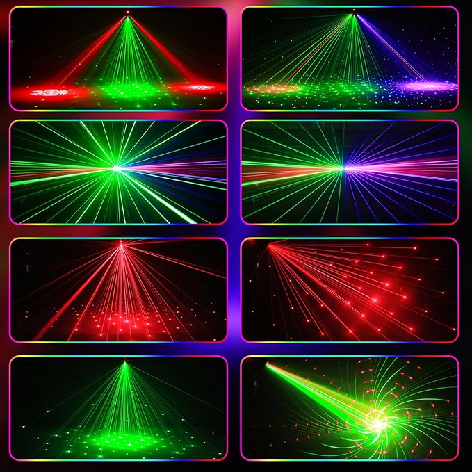 SEMNARE SUCCES Discolicht Partylicht, Moving Head,LED RGB Licht DJ Projektor Musikgesteuert DJ Disco Lichter, DMX Effektstrahler,Für KTV Familientreffen Hochzeit Geburtstag Halloween (T105)