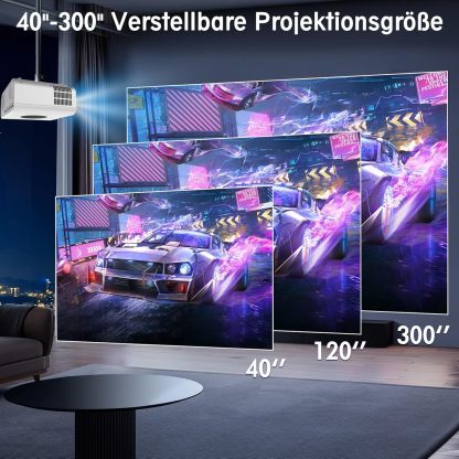 SEMNARE SUCCES Mini Beamer 4K-Unterstützung, 2024 Neuer Full HD 1080P Projektor mit 20000 Lumen, Bluetooth und WiFi, Tragbarer Heimkino Beamer für Smartphone/TV Stick/PS5, HDMI/USB/AV, kompatibel mit iOS/Android