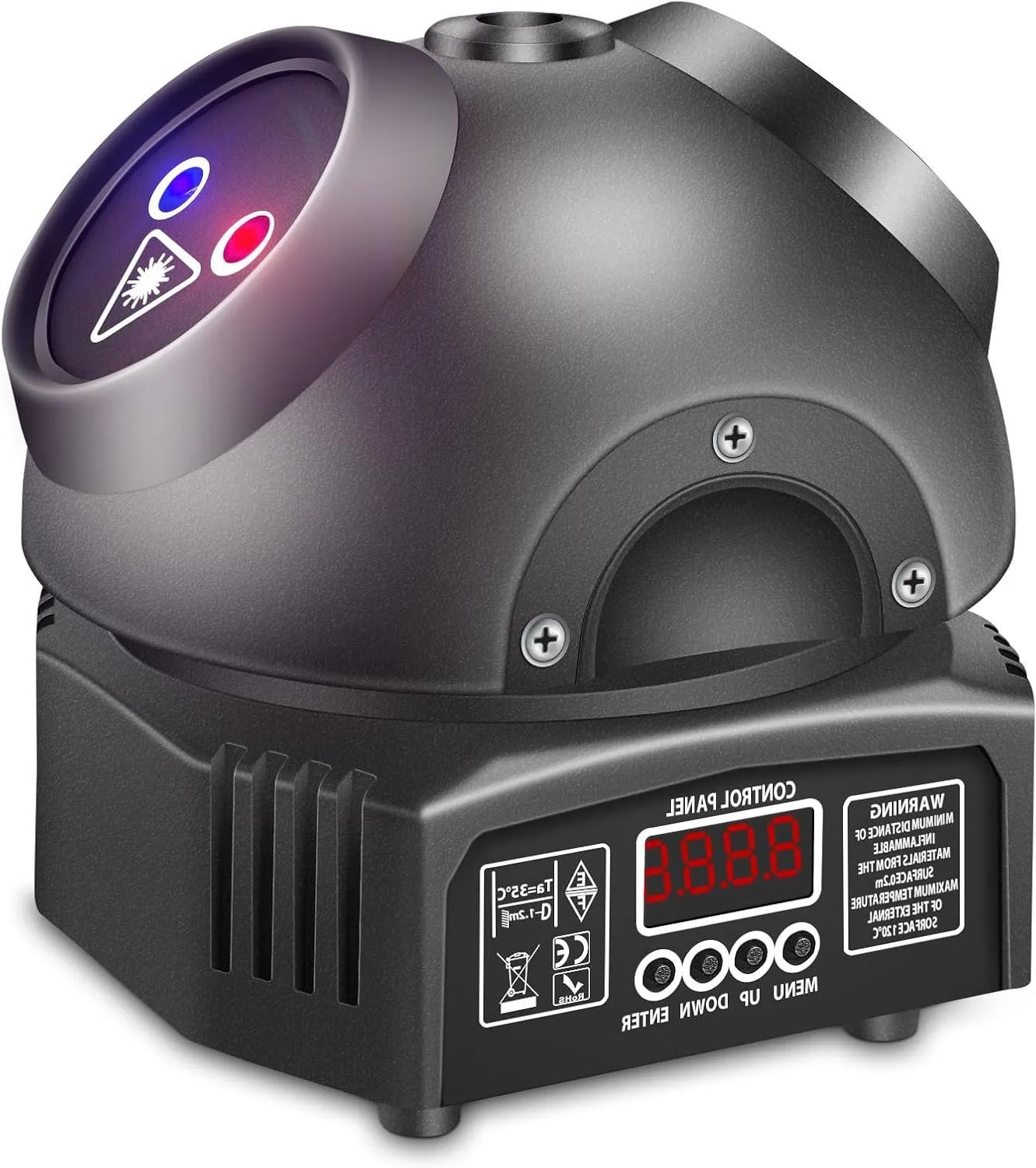 SEMNARE SUCCES Discolicht Partylicht, Moving Head,LED RGB Licht DJ Projektor Musikgesteuert DJ Disco Lichter, DMX Effektstrahler,Für KTV Familientreffen Hochzeit Geburtstag Halloween (T105)