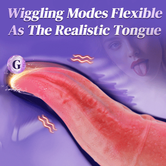 Realistic Tongue G Spot Vibrator - Rose Toy
