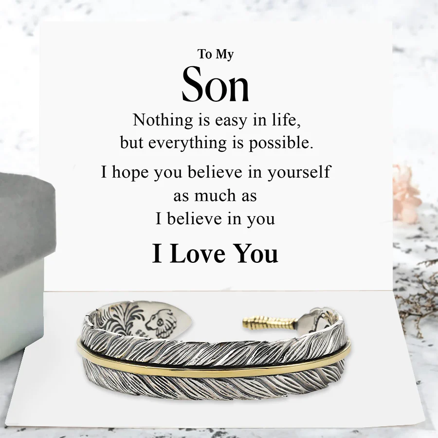 To my Son - Feather bracelet