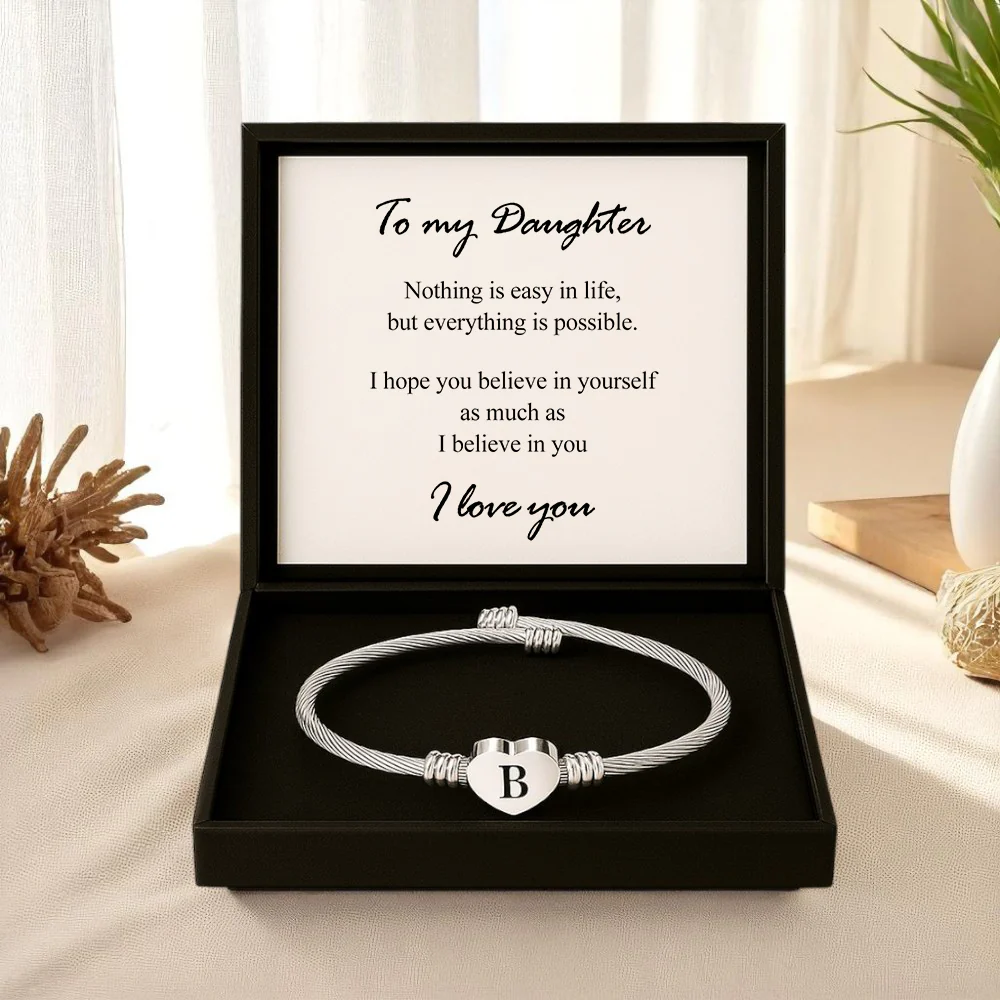 To my Daughter - Heart bracelet