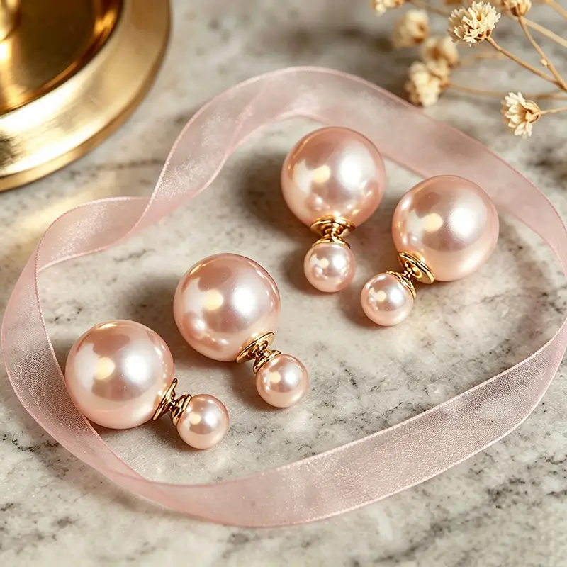 Support Breast Cancer Awareness | Hope Dual‑Size Pearl Studs | Buy 1 Get 1 Free Today