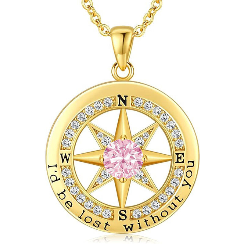 S925 Necklace Gift for Wife |Compass Jewelry |Women Anniversary |Sterling Silver |Girlfriend Birthday Gifts for Her Valentines |I'd be Lost without You