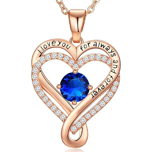 S925 Sterling Silver Engraved Heart Necklace for Lover with Wooden Gift Box & Message Card