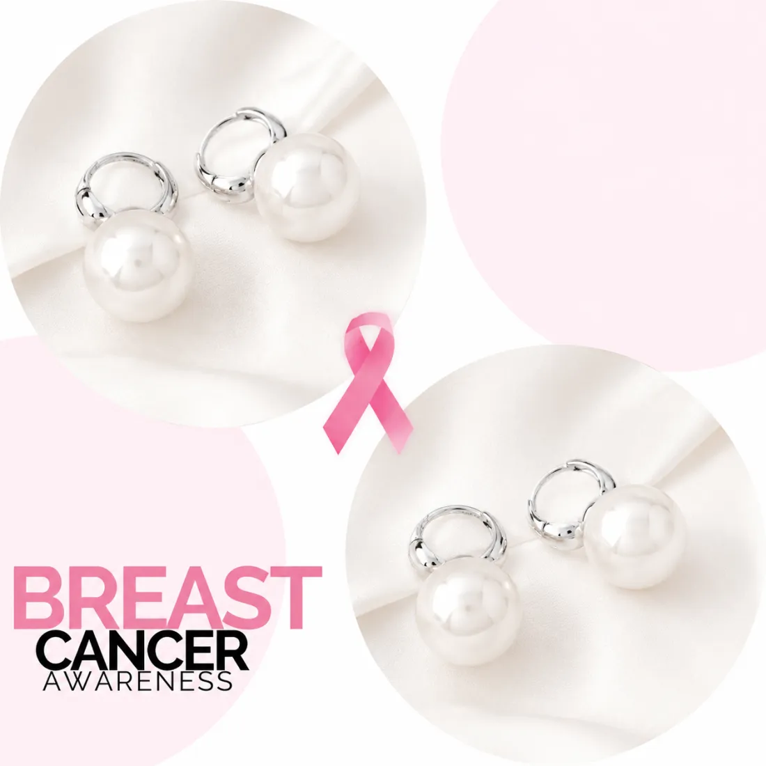Support Breast Cancer Awareness | Hope Pearl Drop Earrings | Buy 1 Pair Get 1 Pair FREE Today