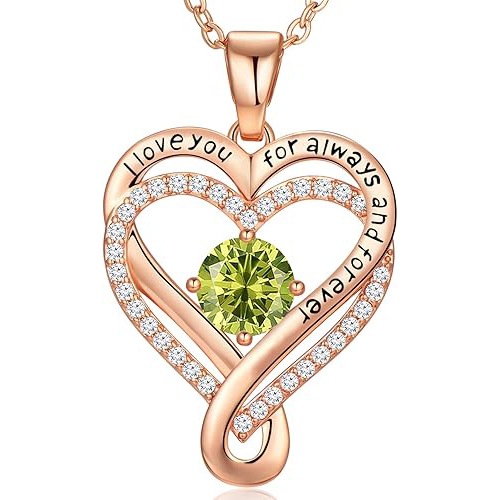 S925 Sterling Silver Engraved Heart Necklace for Lover with Wooden Gift Box & Message Card