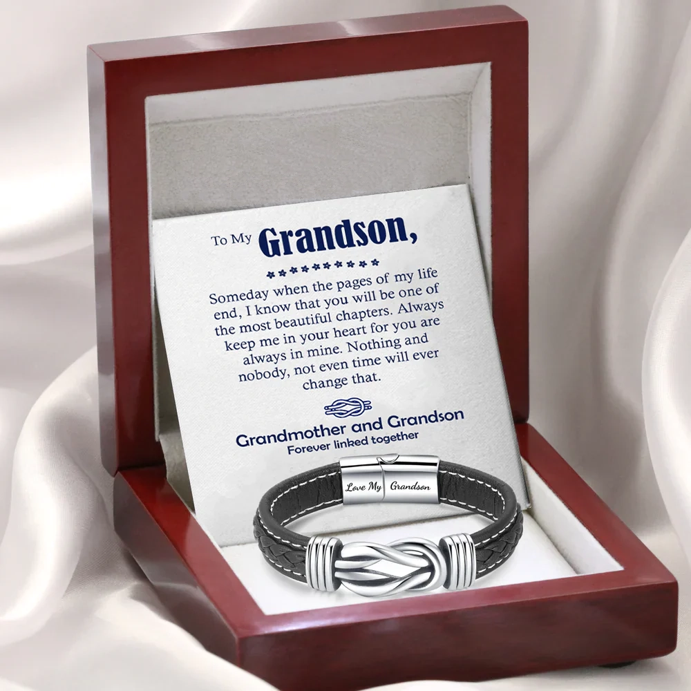 Grandmother and Grandson Forever Linked Together - bracelet