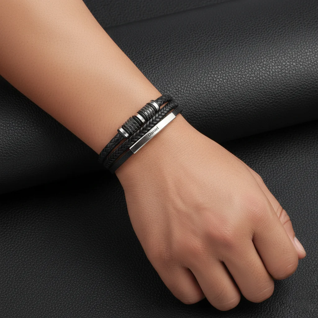 To My Son - Forever Connected Customized Bracelet for Son