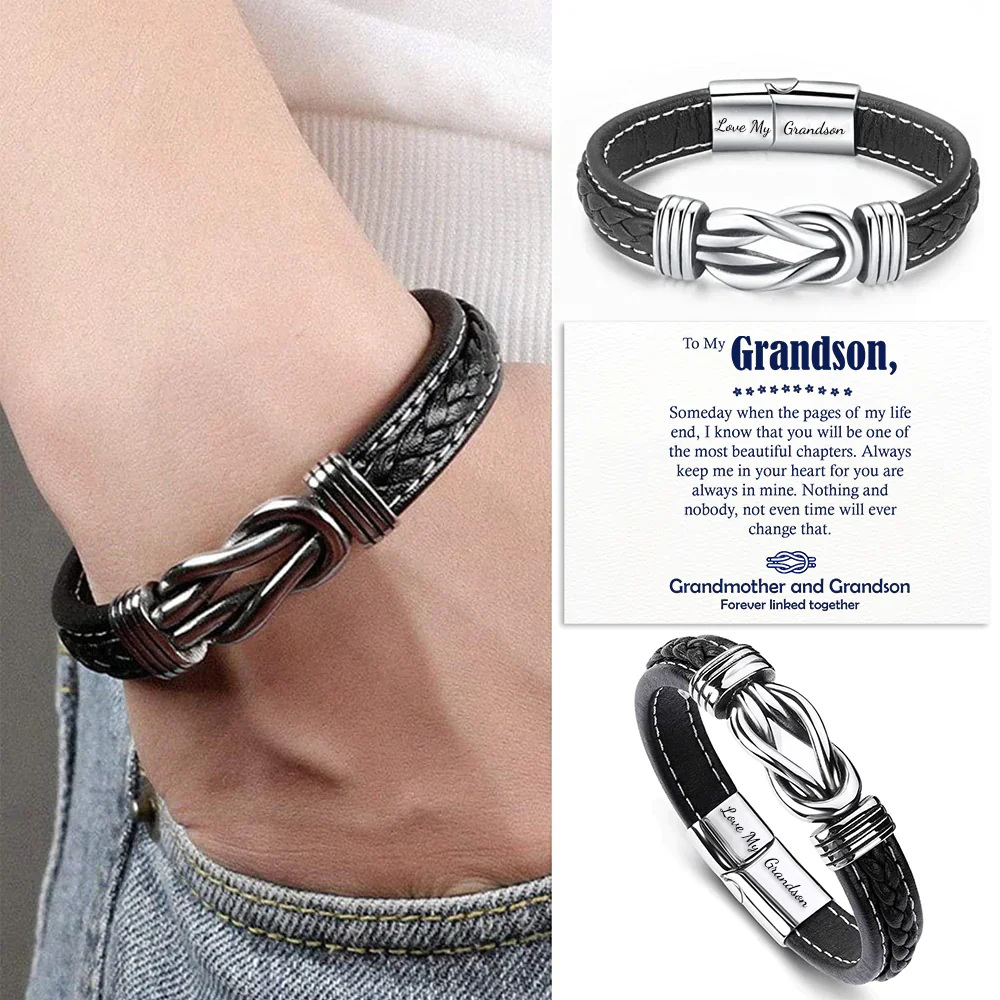Grandmother and Grandson Forever Linked Together - bracelet