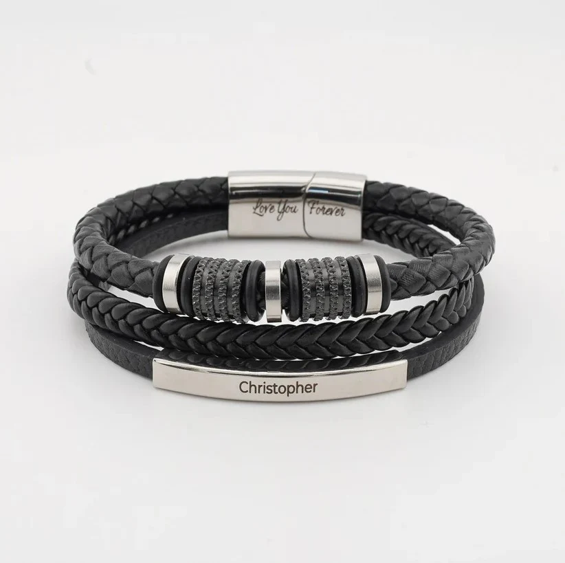 "Forever Connected" Son's Customized Bracelet