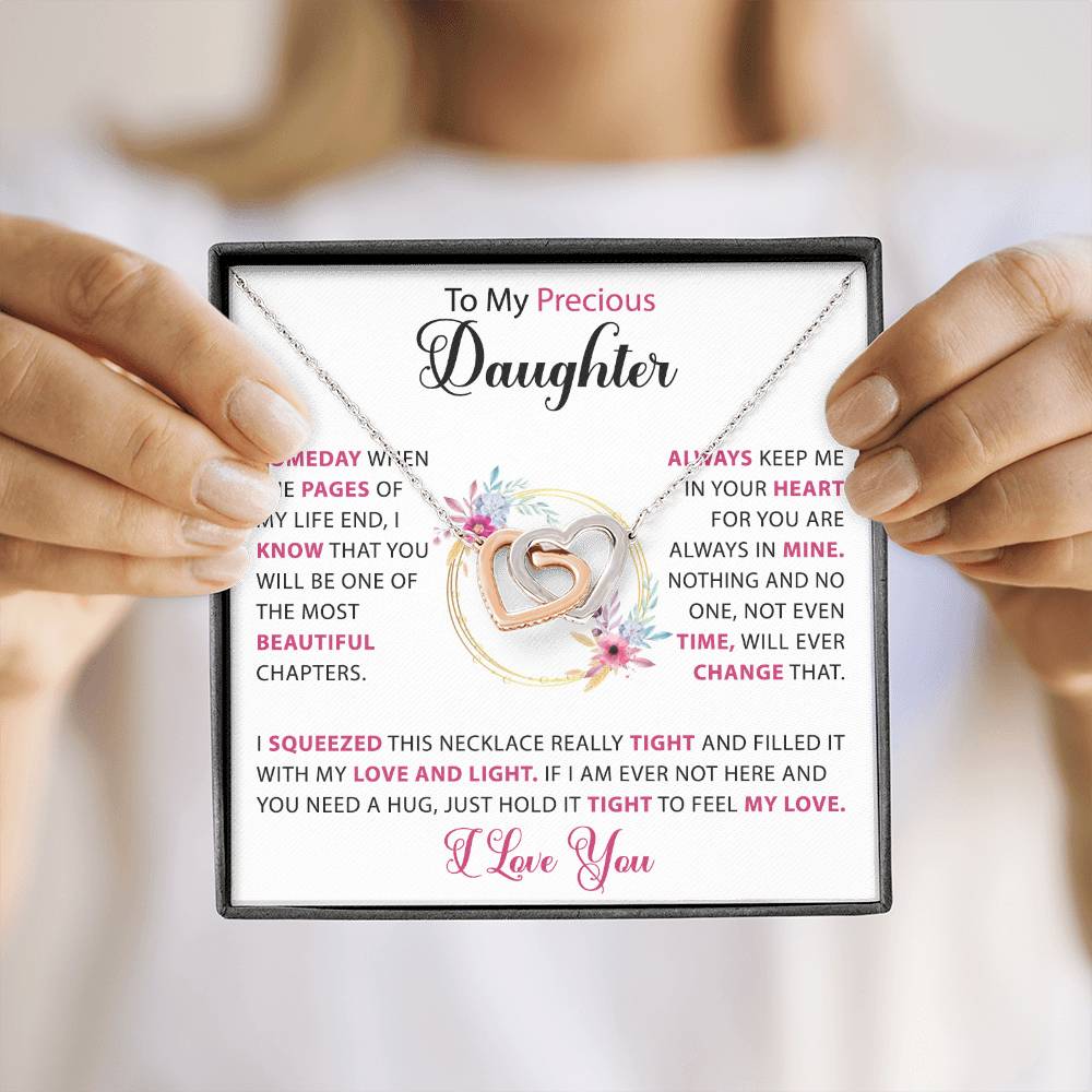 To my Daughter - Hearts necklace