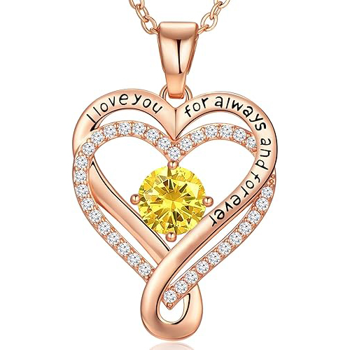 S925 Sterling Silver Engraved Heart Necklace for Lover with Wooden Gift Box & Message Card