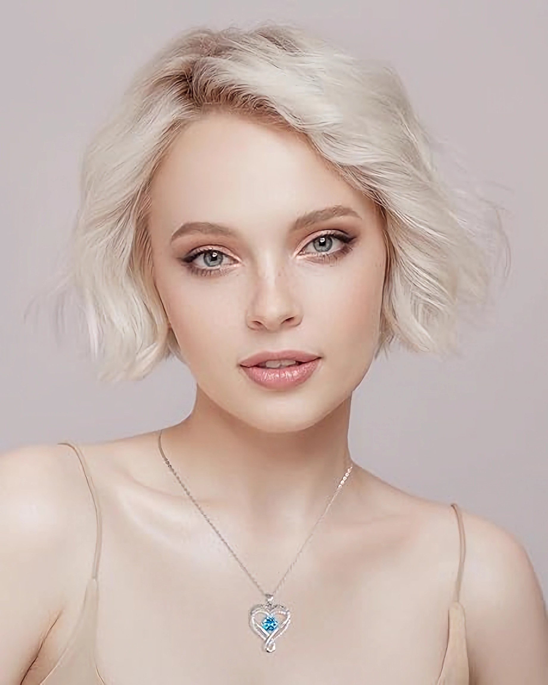 S925 Sterling Silver Infinity Love Heart Birthstone Necklace for Women Wife, Anniversary for Women Wife Birthday Gift for Her Girlfriend Mom Daughters, I Love You forever Women's Jewelry 